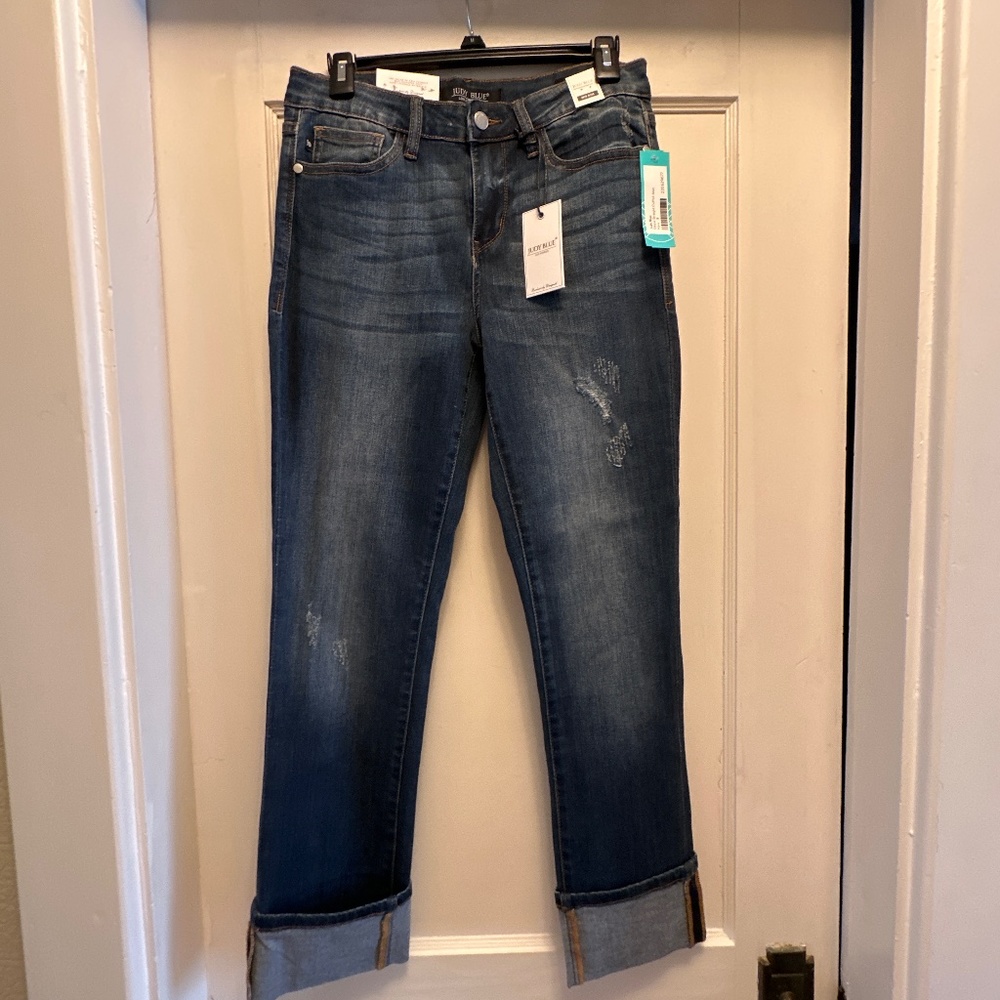 Judy Blue Elliana straight cuffed jean